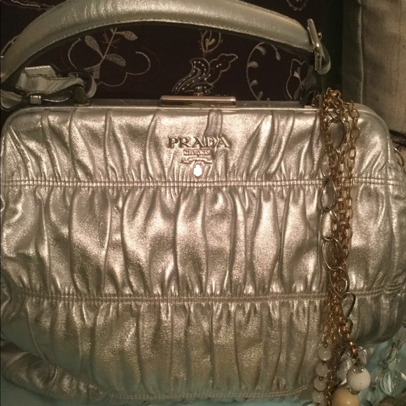 Prada Silver Dressy Gaufre - Picture 2 of 5